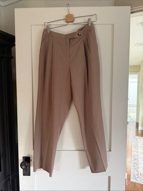 Topshop Pleated Dress Pants in Taupe